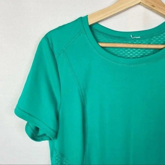 Athletic Works Turquoise Blue Green Short Sleeve Athletic Top L - Picture 3 of 3